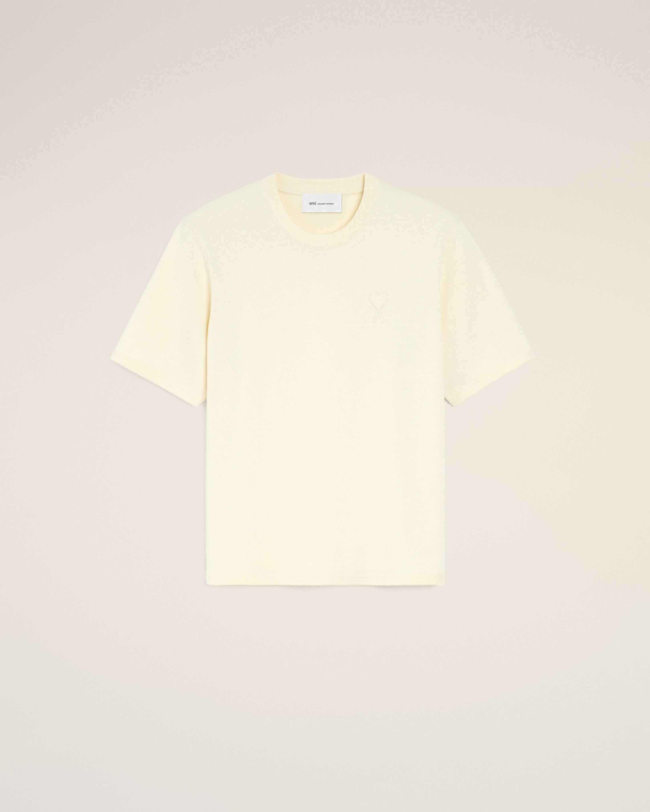 Camiseta blanca de algodón Ami de Cœur en relieve - 1