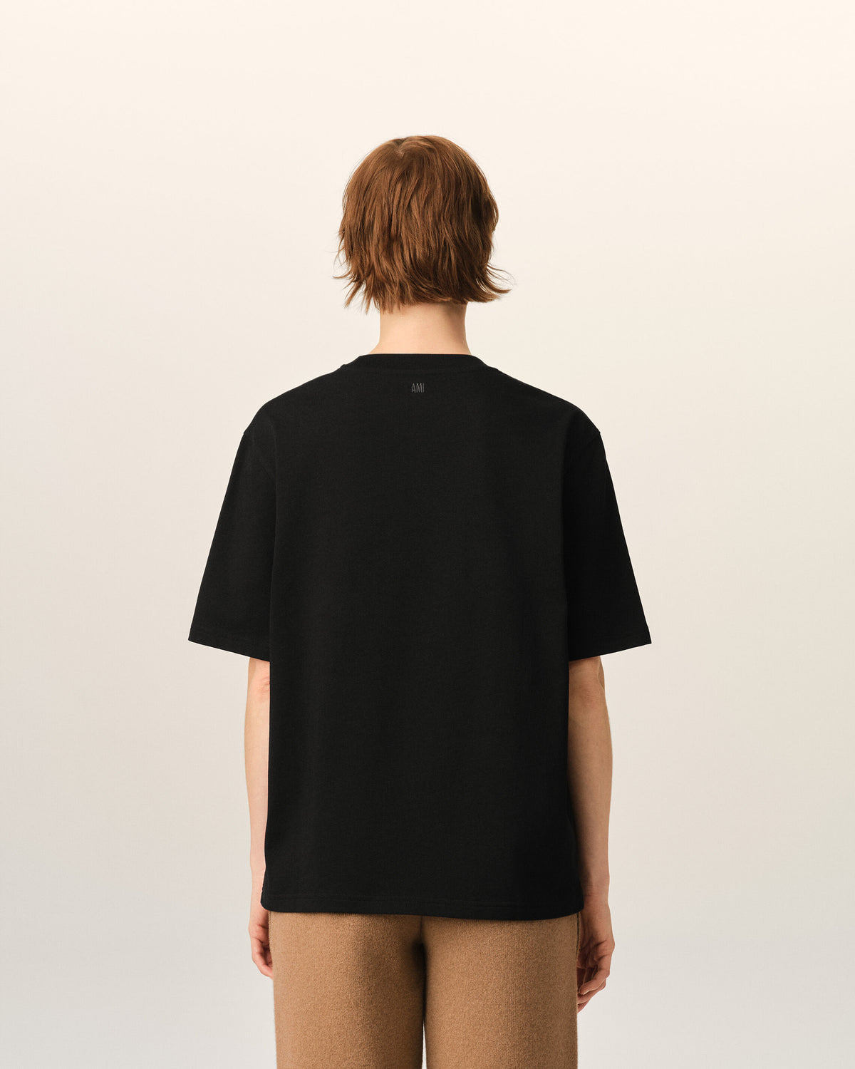 Camiseta negra de algodón Ami de Cœur en relieve - 11