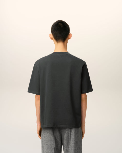 Black Cotton Ami De Coeur Cosy Fit T-shirt - 5 - Ami Paris