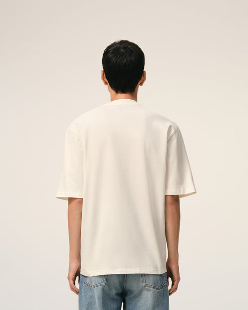 White Cotton Ami De Coeur Embossed T-shirt - 5 - Ami Paris