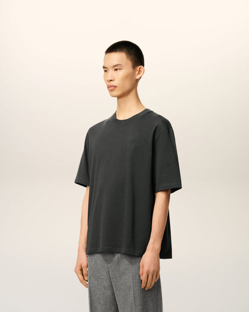Black Cotton Ami De Coeur Cosy Fit T-shirt - 6 - Ami Paris
