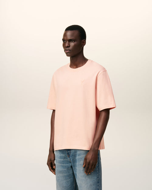 Pink Cotton Ami De Coeur Cosy Fit T-shirt - 6 - Ami Paris