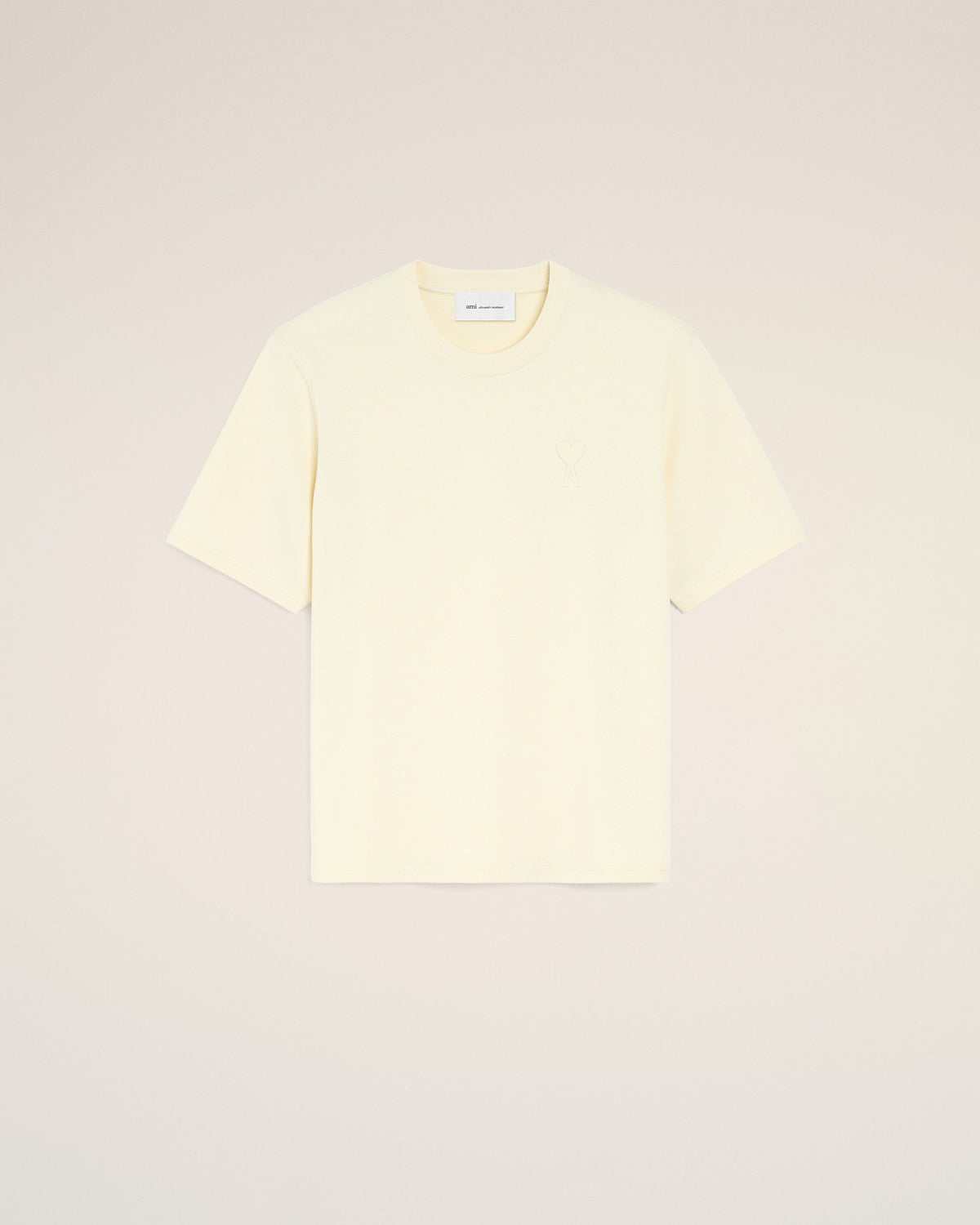 White cotton t-shirt with embossed Ami de Coeur - 1