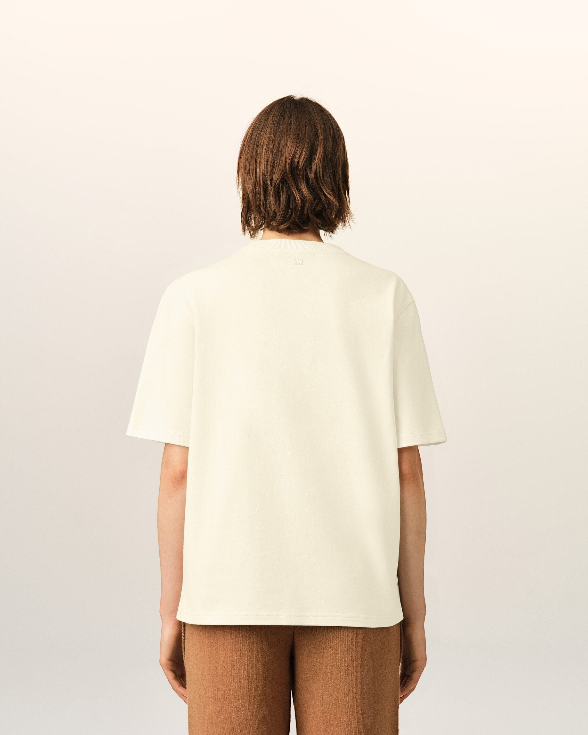 Camiseta blanca de algodón Ami de Cœur en relieve - 11