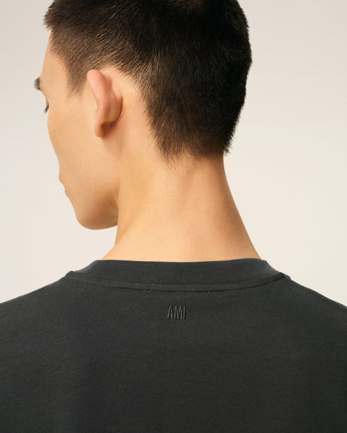 Black Cotton Ami De Coeur Cosy Fit T-shirt - 4 - Ami Paris