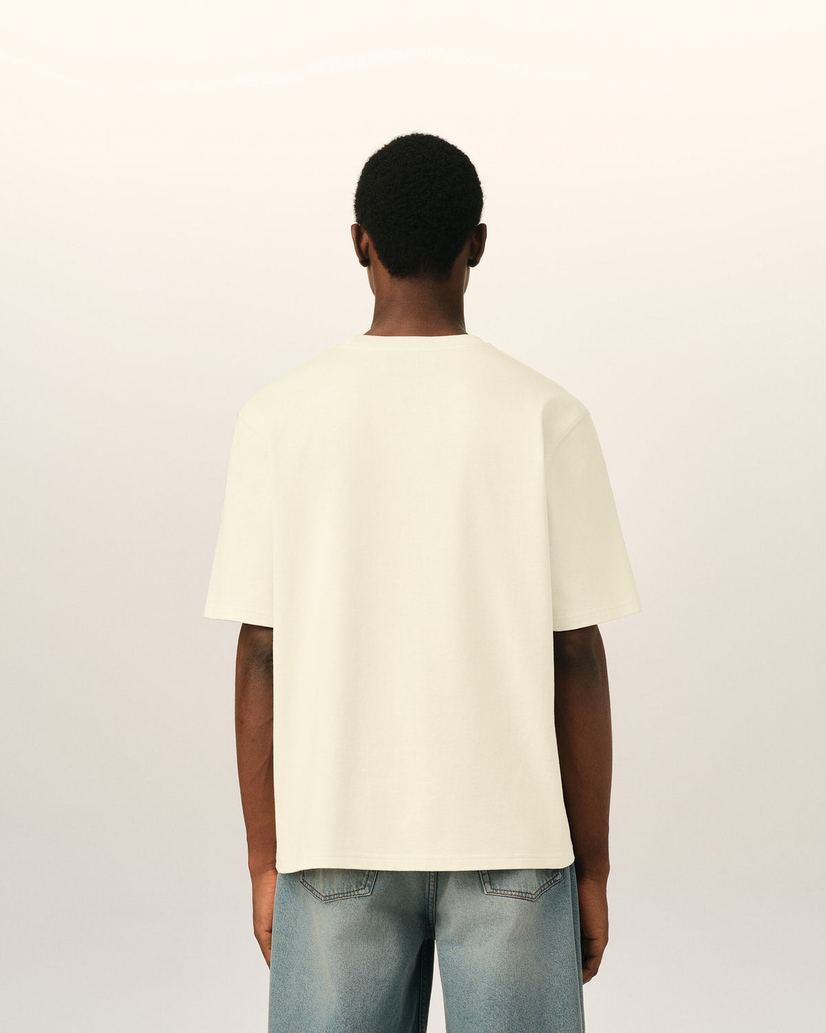 White cotton t-shirt with embossed Ami de Coeur - 5