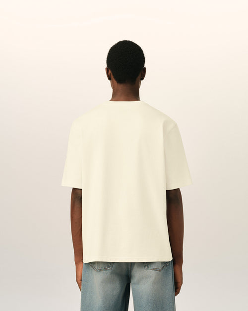 Camiseta blanca de algodón Ami de Cœur en relieve - Hombre - 5 - AMI Paris - Ami Paris