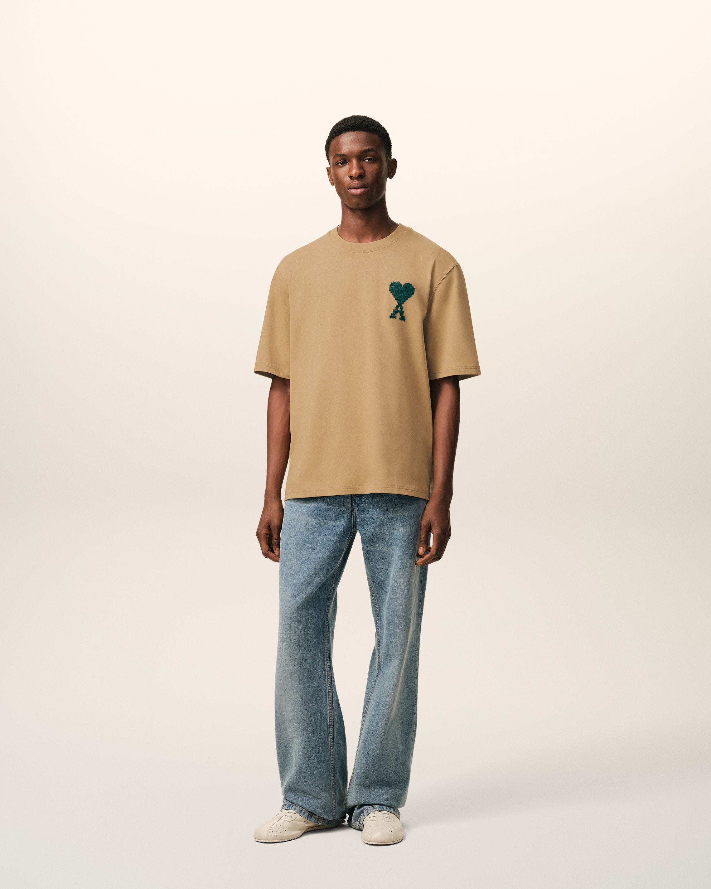 Beige Cotton Ami De Coeur T-shirt - 2
