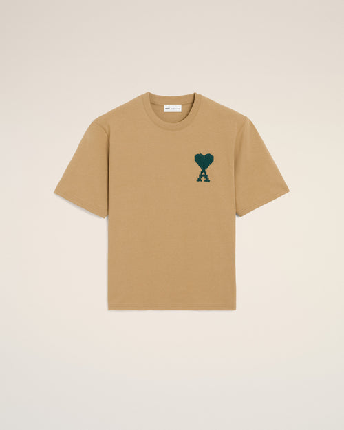                                 Beige Cotton Ami De Coeur T-shirt - 3                             - Ami Paris