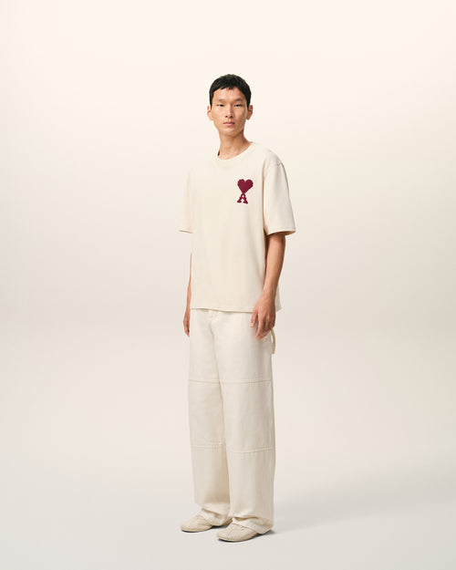 White Cotton Ami De Coeur T-shirt - 6 - Ami Paris