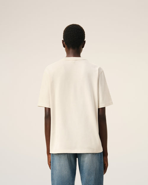 White Cotton Ami De Coeur T-shirt - 11 - Ami Paris