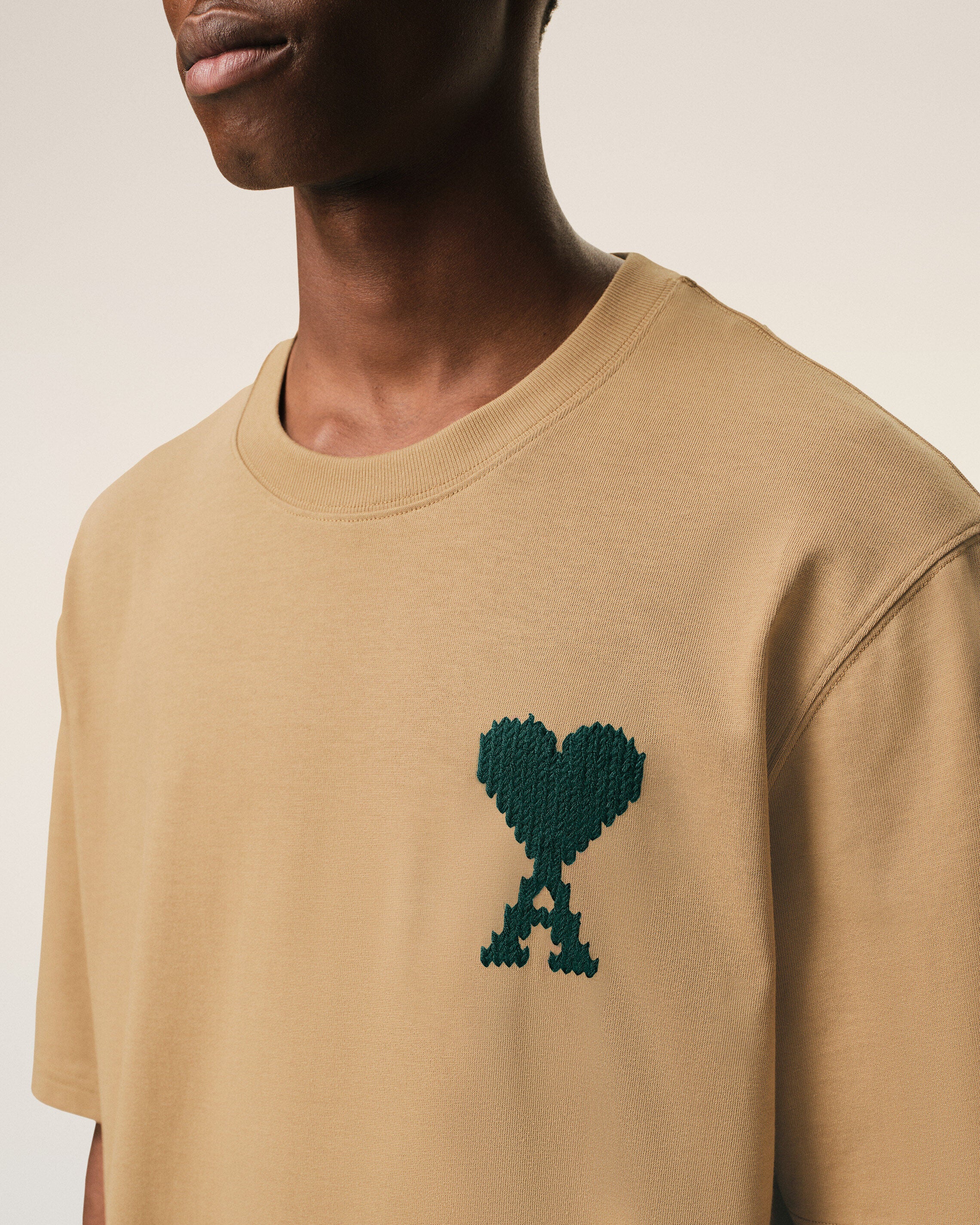 Beige Cotton Ami De Coeur T-shirt - 4