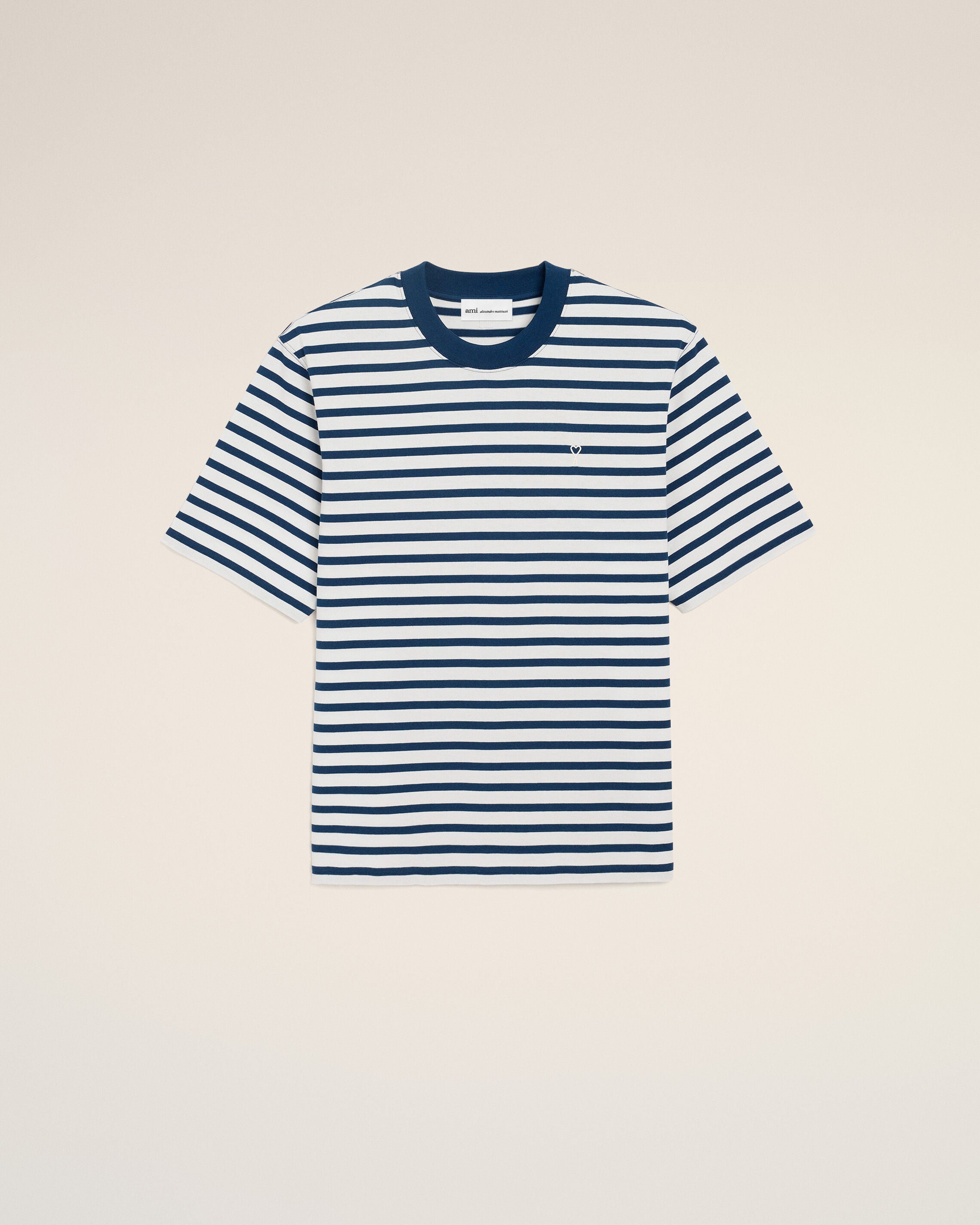 ブルーコットン ボクシーフィット マリンボーダー Ami De Coeur T