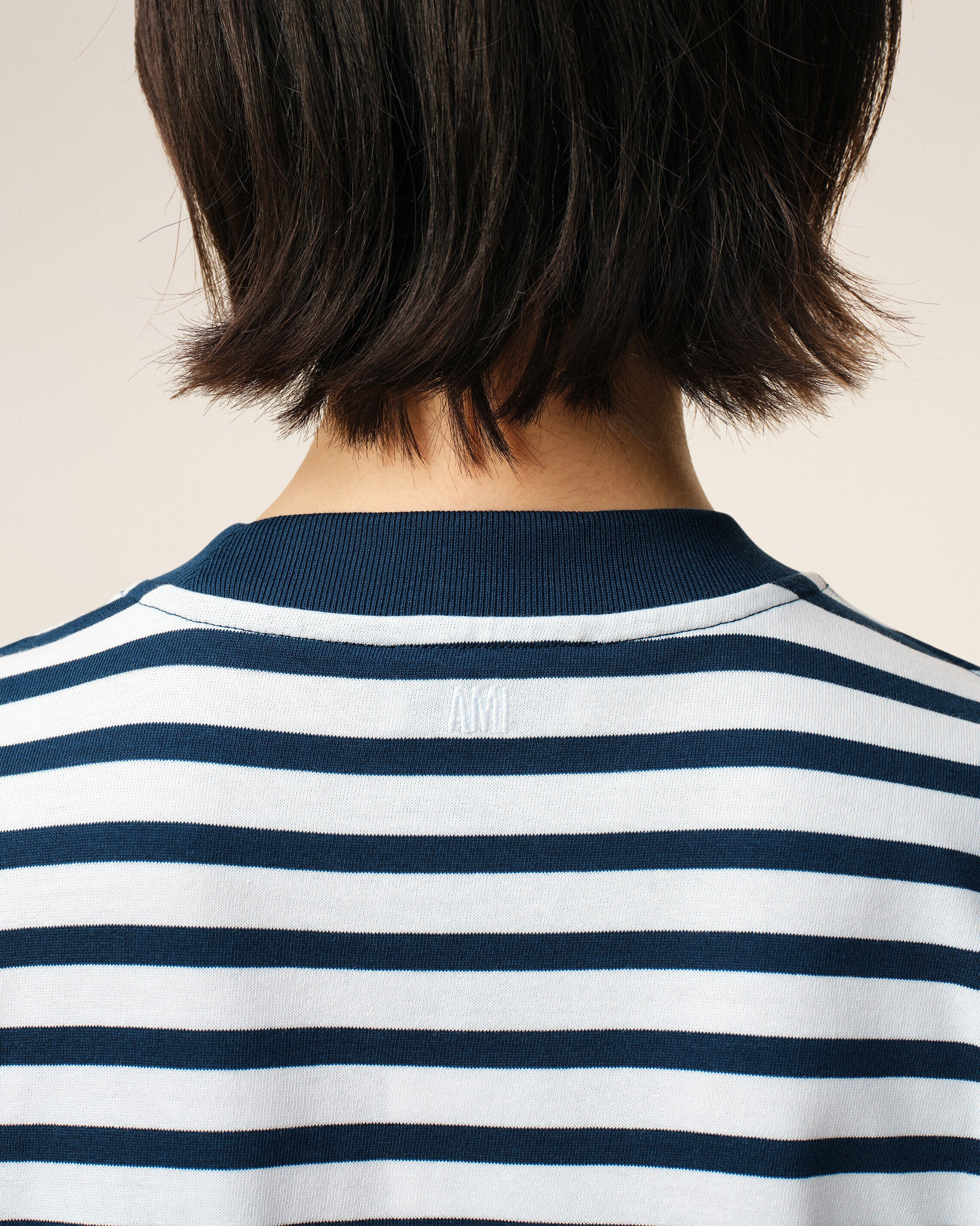 ブルーコットン ボクシーフィット マリンボーダー Ami De Coeur T
