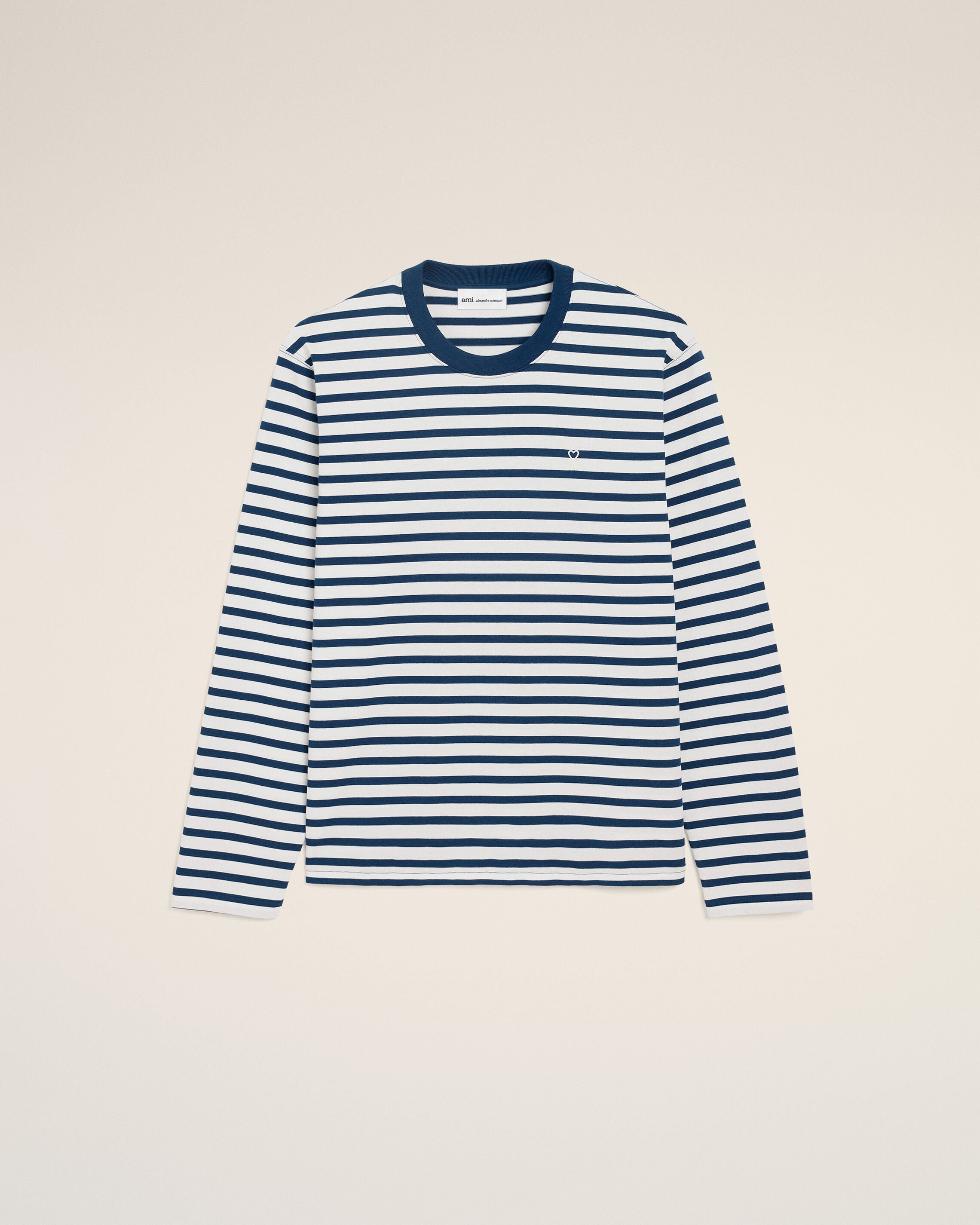 T-shirt marinière Ami De Coeur a maniche lunghe in cotone blu - 1