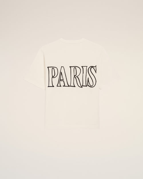White Cotton Ami Paris Print T-shirt - Woman - 14 - AMI Paris - Ami Paris