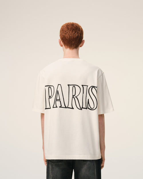 White Cotton Ami Paris Print T-shirt - Man - 5 - AMI Paris - Ami Paris
