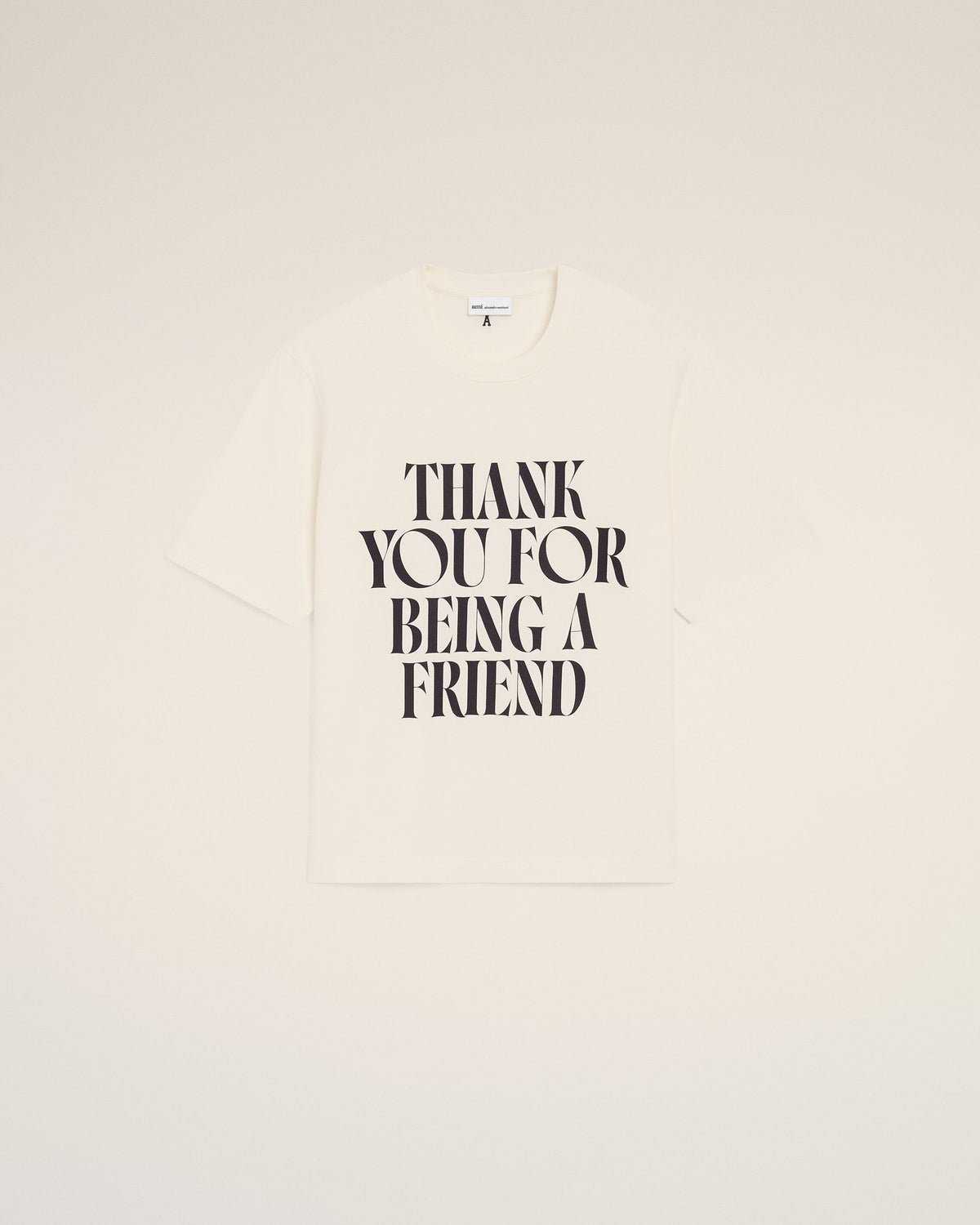 White Cotton Thank You For Being A Friend Print T-shirt - 8