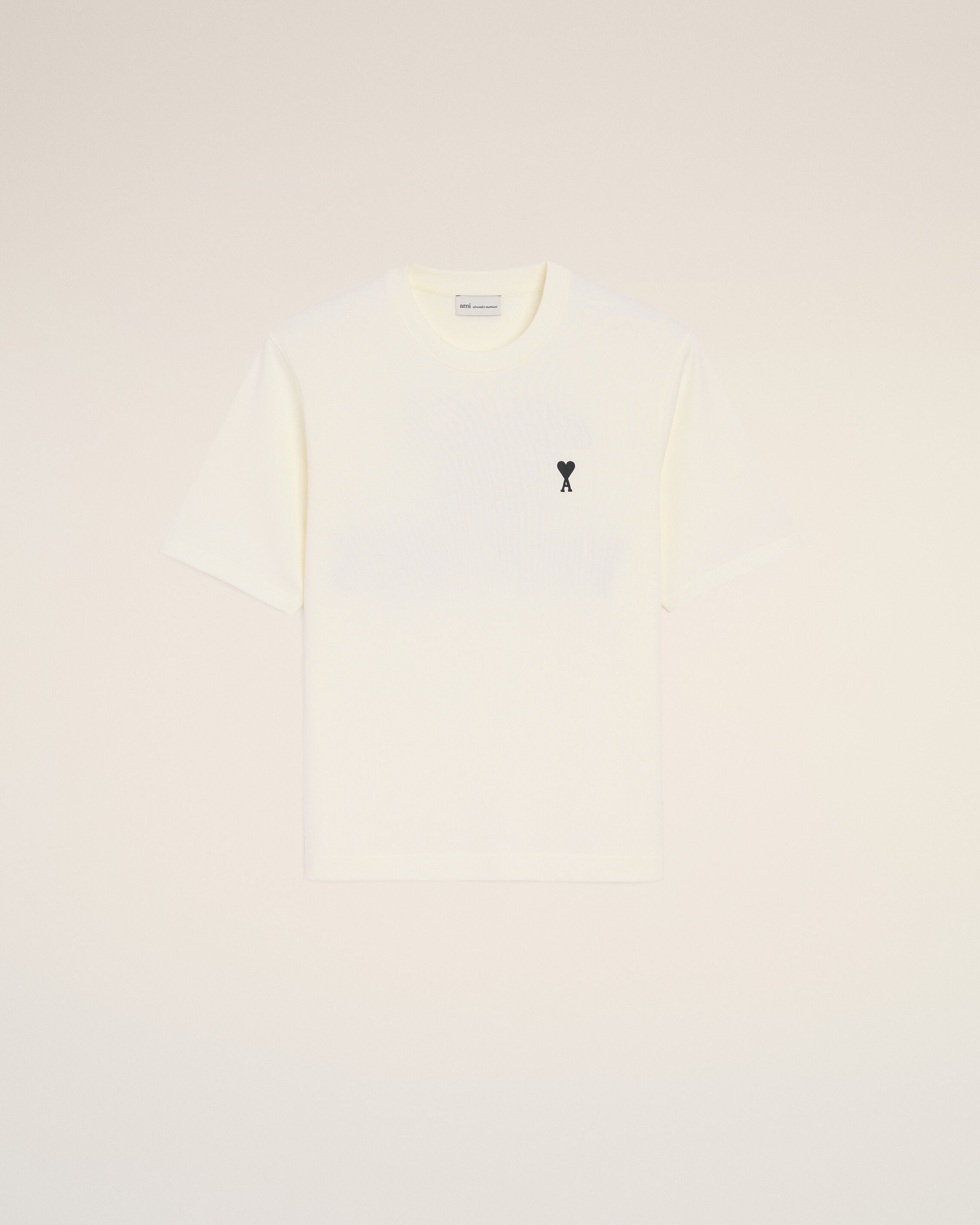 WHITE CREAM White Cotton Place Des Victoires Print T-shirt | Ami Paris