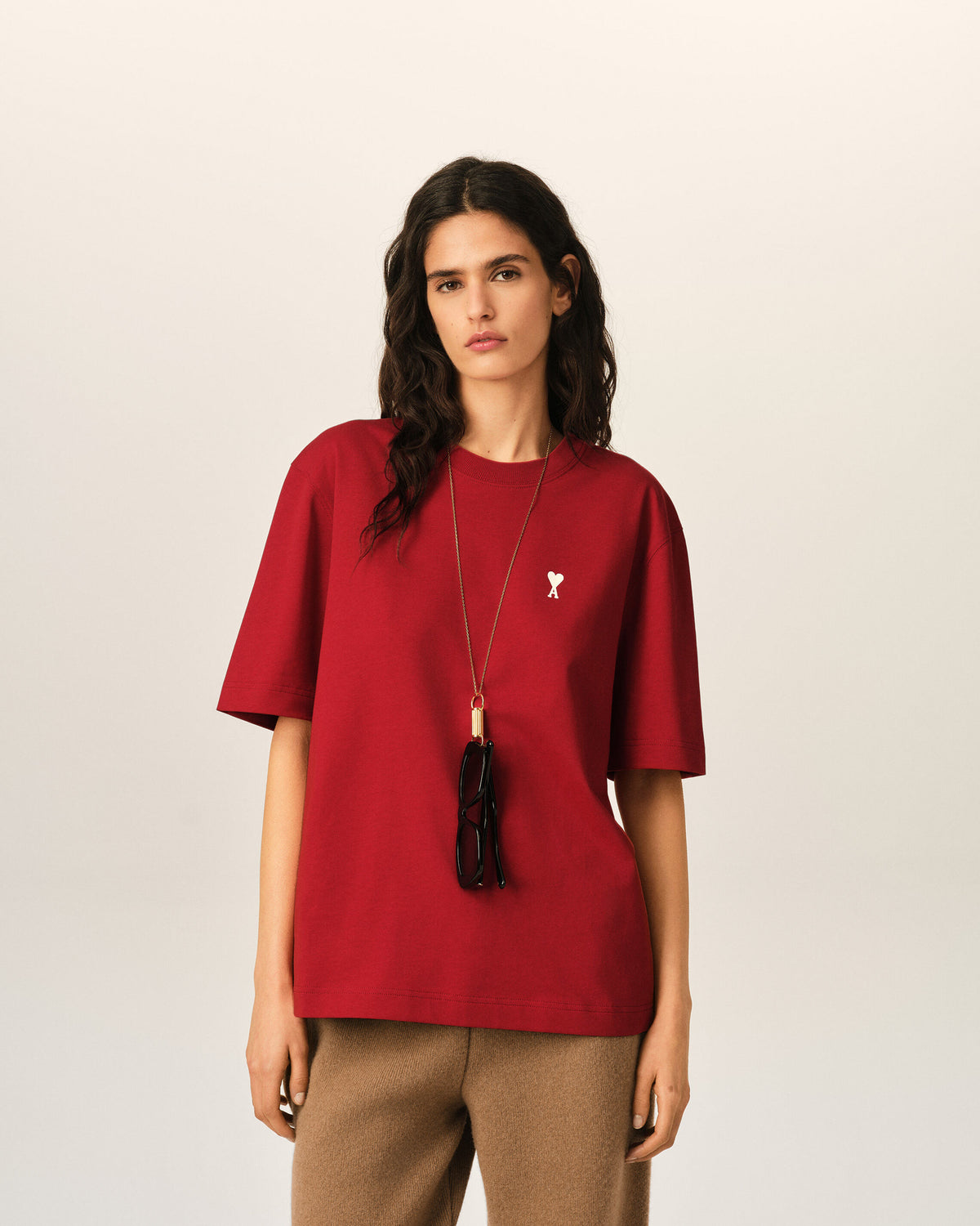 Red printed cotton "Place des Victoires" t-shirt - 9