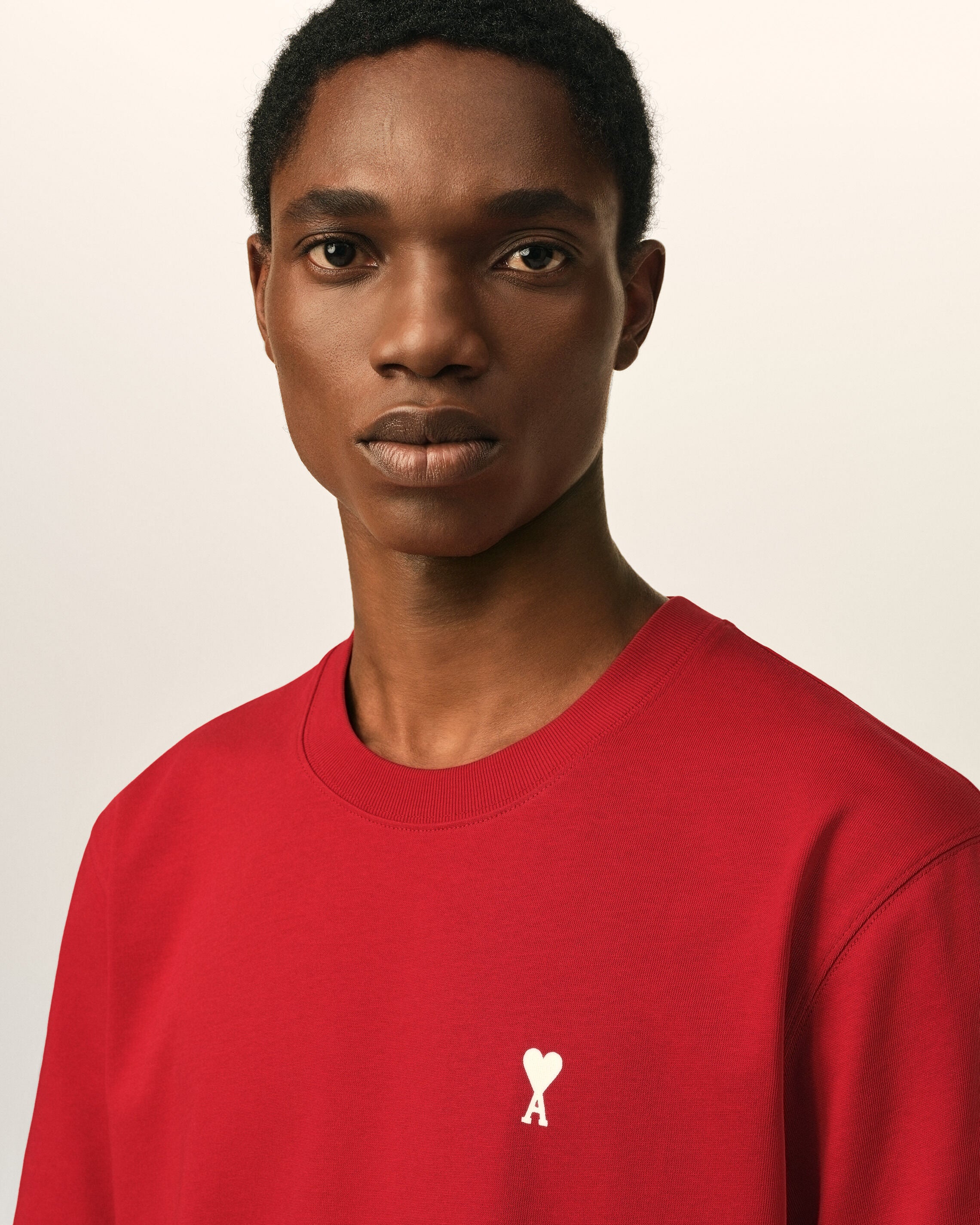T-Shirt aus roter bedruckter Baumwolle "Place des Victoires" - 5