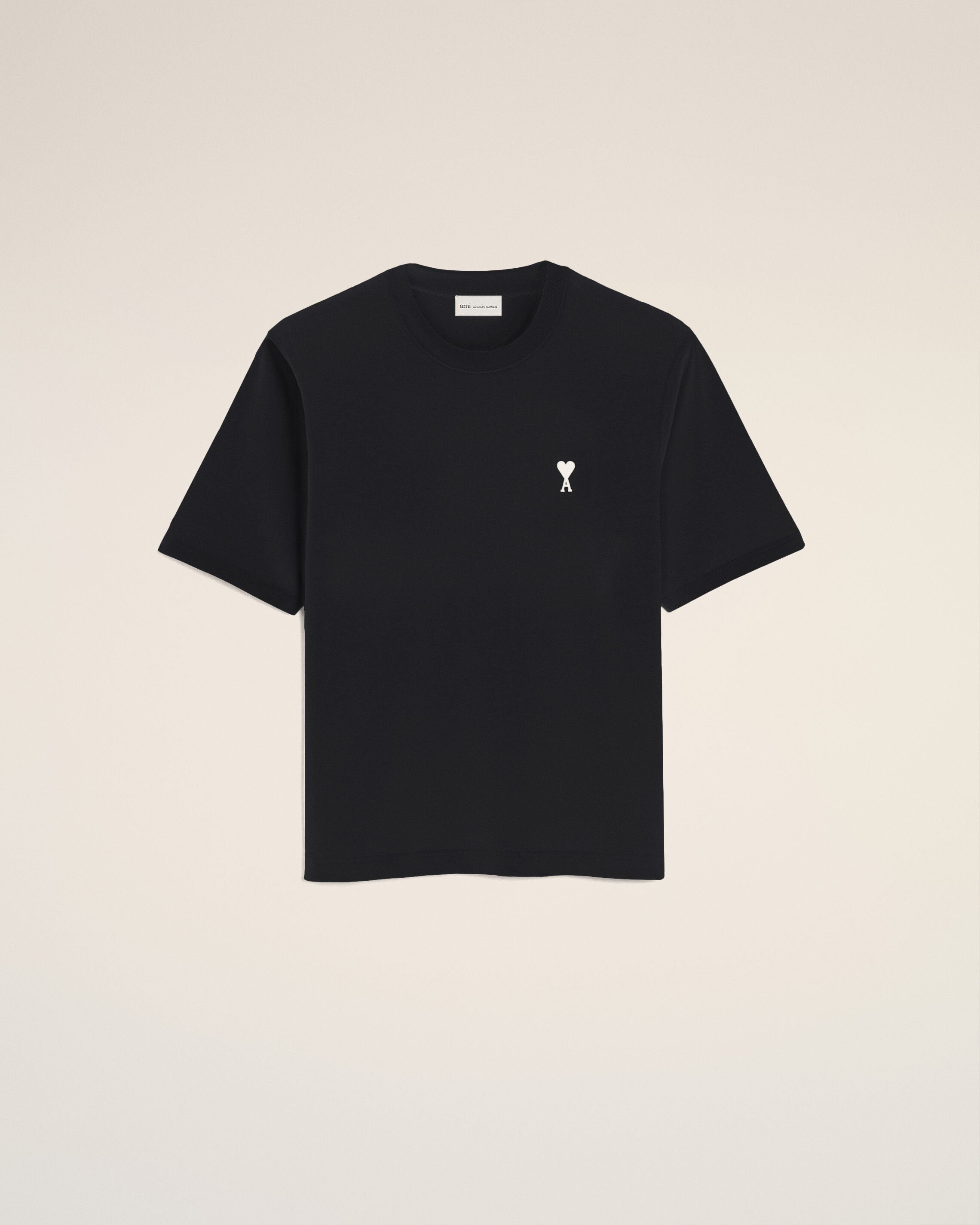 amipari tシャツ BLACK/WHITE Black printed cotton 