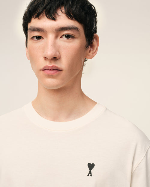 White Cotton Place Des Victoires Print T-shirt - Man - 5 - AMI Paris - Ami Paris