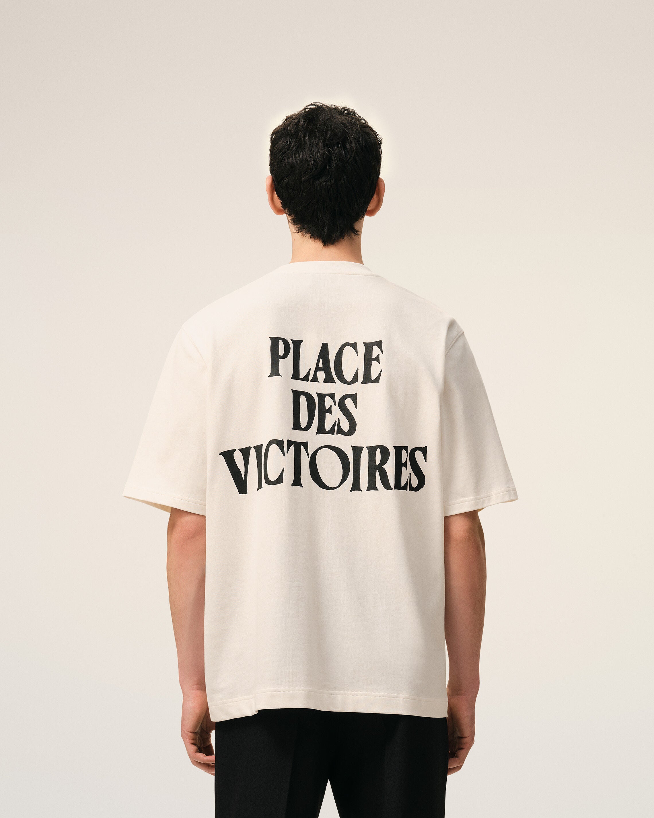 White Cotton Place Des Victoires Print T-shirt - 6