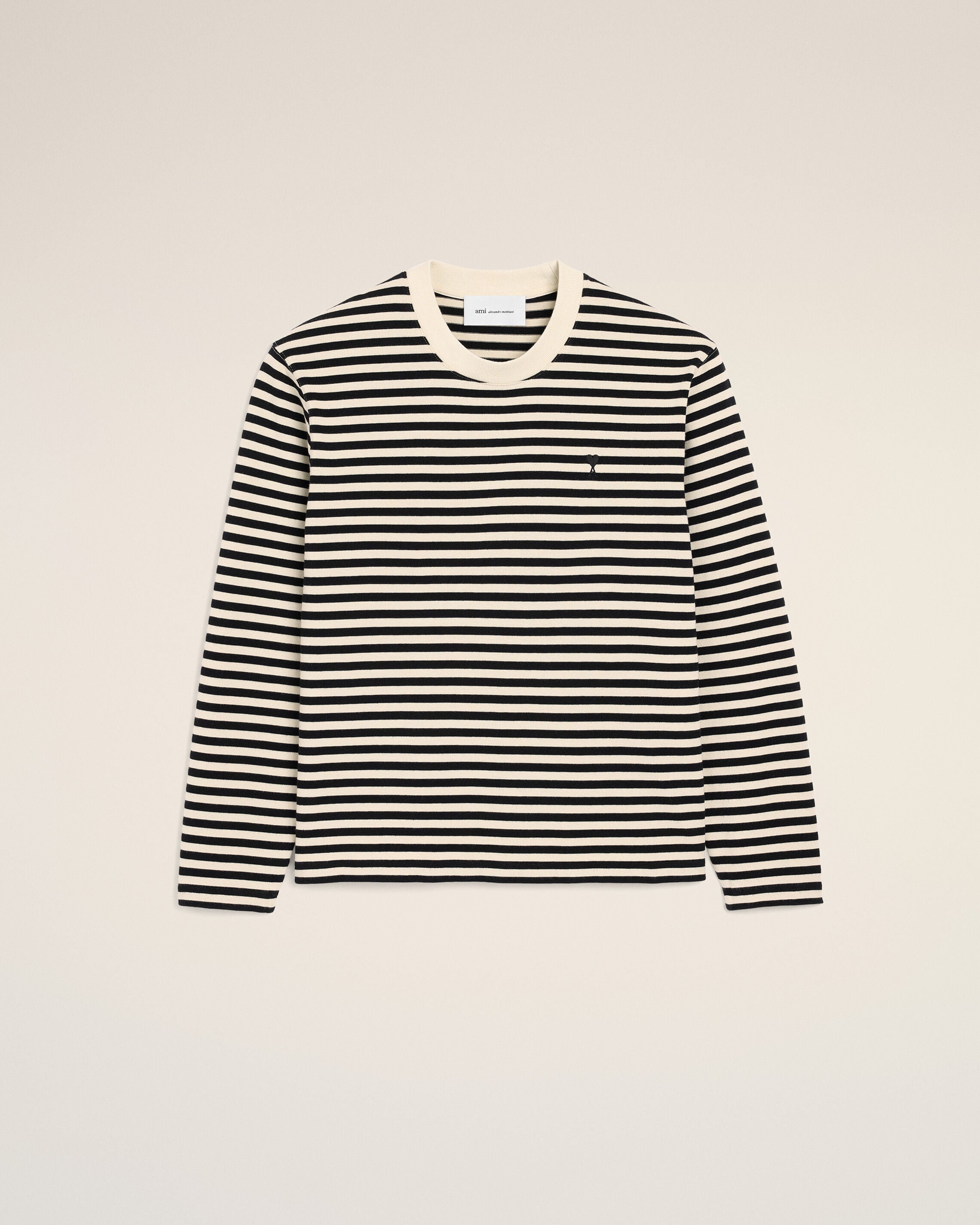 T-shirt marinière noir et blanc en coton Ami de Coeur - 7
