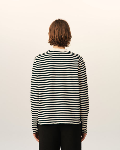 T-shirt marinière noir et blanc en coton Ami de Coeur - Femme - 11 - AMI Paris - Ami Paris