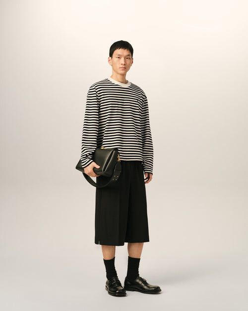 T-shirt marinière noir et blanc en coton Ami de Coeur - Homme - 3 - AMI Paris - Ami Paris