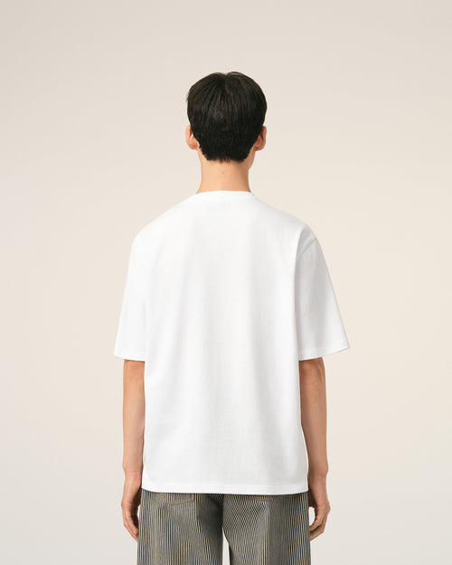 Ami de Coeur Tulipe T-Shirt aus weißer Baumwolle - Herren - 5 - AMI Paris - Ami Paris