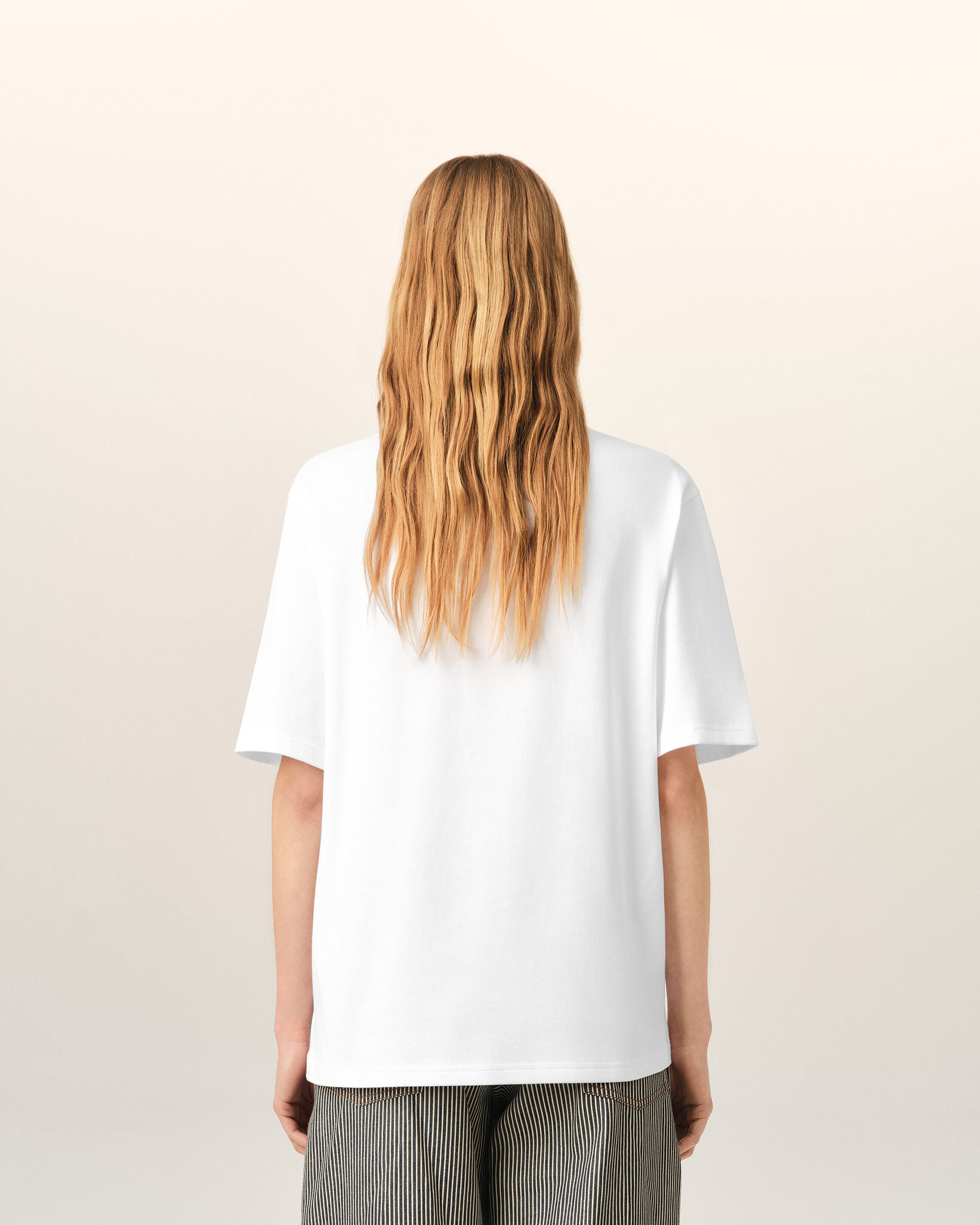 White cotton t-shirt with Ami de Coeur tulip - 11