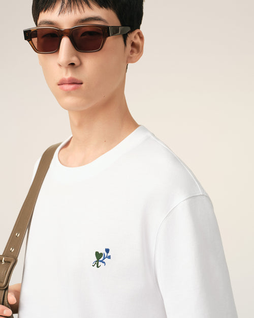 Ami de Coeur Tulipe T-Shirt aus weißer Baumwolle - Herren - 4 - AMI Paris - Ami Paris