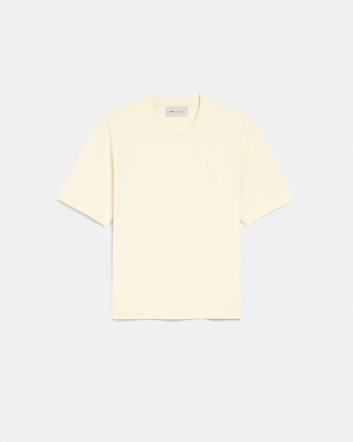                                 White cotton t-shirt Ami de Coeur patch - 3                             - Ami Paris