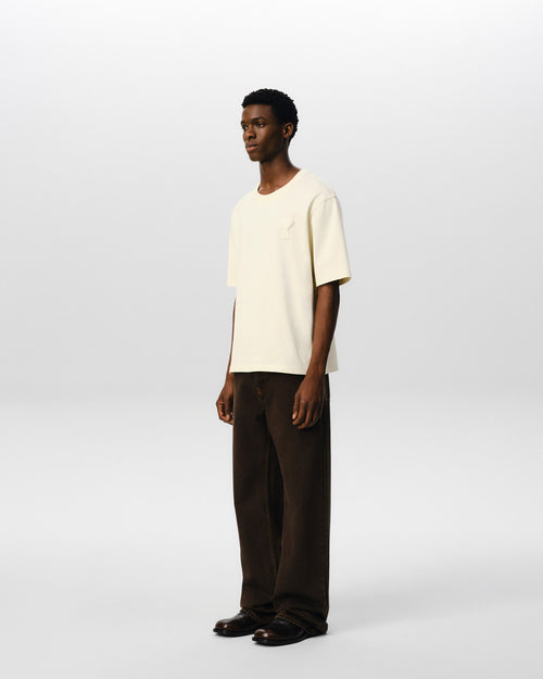 T-shirt blanc en coton patch Ami de Coeur - Homme - 6 - AMI Paris - Ami Paris