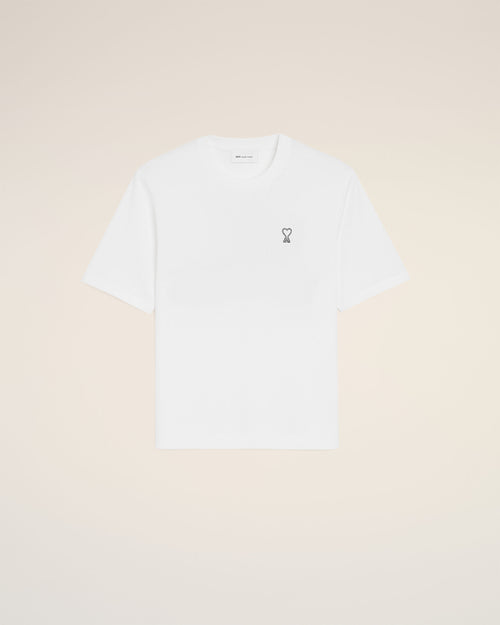 White cotton t-shirt with "Place des Victoires" print - Man - 3 - AMI Paris - Ami Paris