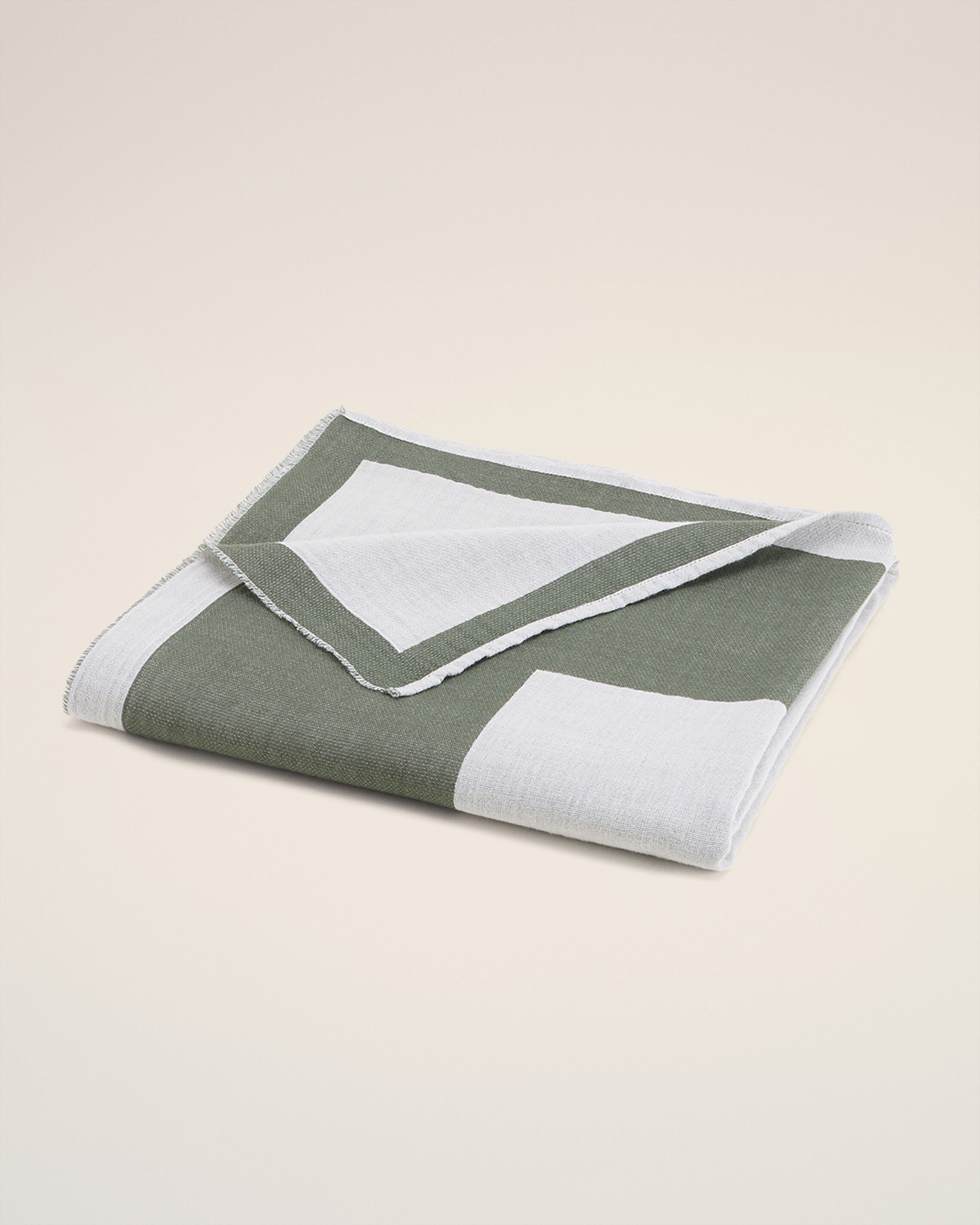 Black Cotton Bicolor Beach Towel - 5
