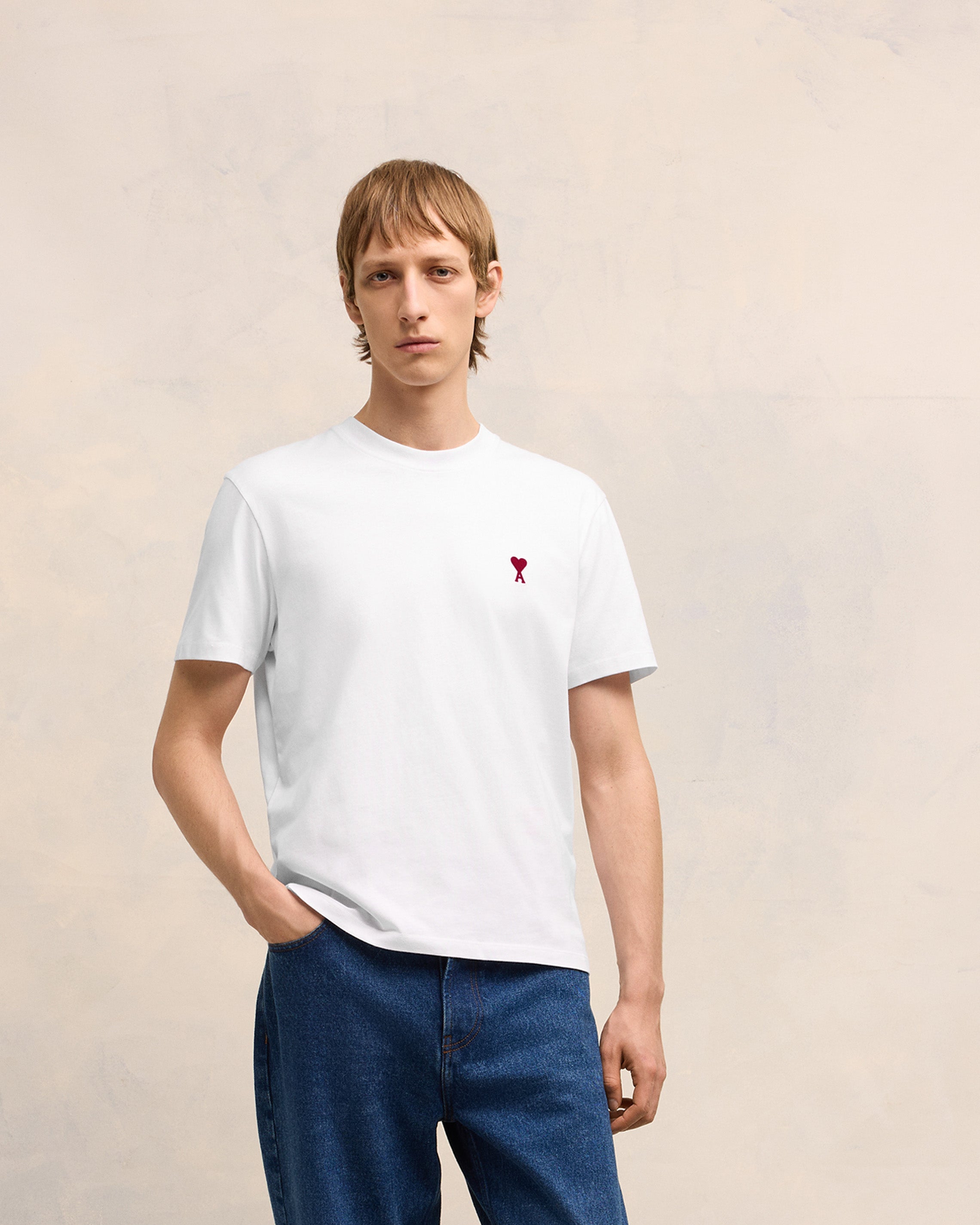 White Red Ami De Coeur T Shirt AMI PARIS white-red-ami-de-coeur-t-shirt-ami-paris